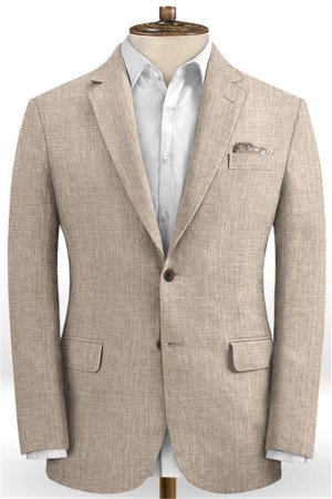 Linen Suits Notched Lapel Men Classic Business Suits with Two Pieces Linen Suits Notched Lapel Men Classic Business Suits with Two Pieces