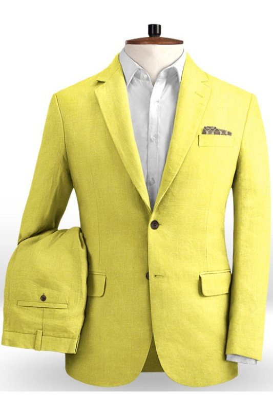 Shiny Yellow Best Fitted Tuxedo for Men |Bespoke  Prom Men Suits