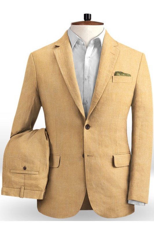 Chic Linen Men Suits for Wedding | Prom Two piece Groom Suits