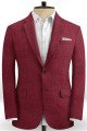 Chic Red Men Suit Blazer With Two Buttons | New Arrival Linen Prom Party Tuxedo