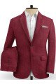 Chic Red Men Suit Blazer With Two Buttons | New Arrival Linen Prom Party Tuxedo