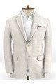 Hot Men Best Fitted Linen Groom Suits | Business Suits Solid Color Slim Tuxedo