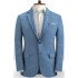 Chic Blue Linen Wedding Suits for Men | Beach Best Fitted Groom Two Piece Tuxedo