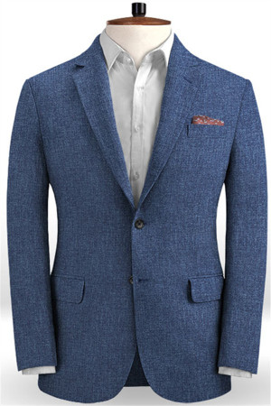 Bespoke Navy Blue Prom Men Suits | Two Pieces Summer Jacket