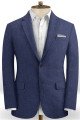 Navy Blue Best Fitted Men Suits with Notch Lapel | Business Wedding Groom Leisure Tuxedo