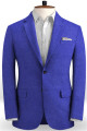 Royal Blue Prom Men Suits | Bespoke Linen Two Pieces Tuxedo