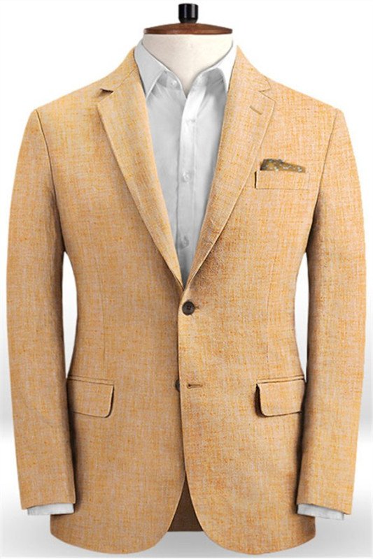 Causal Beach Linen Prom Suit | New Arrival Two Pieces Blazer Men Tuxedos