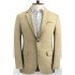 Champagne Two Pieces Prom Suits | Linen Best Fitted Wedding Men Tuxedo