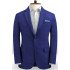 Royal Blue Linen Casual Men Suit | Bespoke Summer Beach Prom Tuxedo for Men