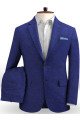 Royal Blue Linen Casual Men Suit | Bespoke Summer Beach Prom Tuxedo for Men