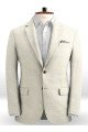Beach Ivory Linen Men Suits Wedding Suits | Best Fitted Casual Groom Prom Tuxedos