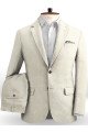 Beach Ivory Linen Men Suits Wedding Suits | Best Fitted Casual Groom Prom Tuxedos