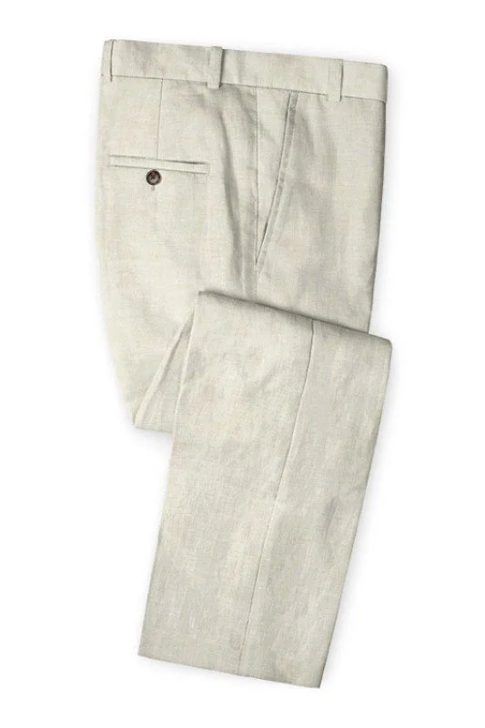 Beach Ivory Linen Men Suits Wedding Suits | Best Fitted Casual Groom Prom Tuxedos Beach Ivory Linen Men Suits Wedding Suits | Best Fitted Casual Groom Prom Tuxedos