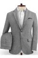 Gray Two Pieces Beach Groom Suits | Linen Slim Fit Wedding Business Tuxedo Gray Two Pieces Beach Groom Suits | Linen Slim Fit Wedding Business Tuxedo