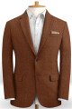 Fashion Shinny Brown Mens Suits | Vintage Men Tuxedos Formal Party Wear