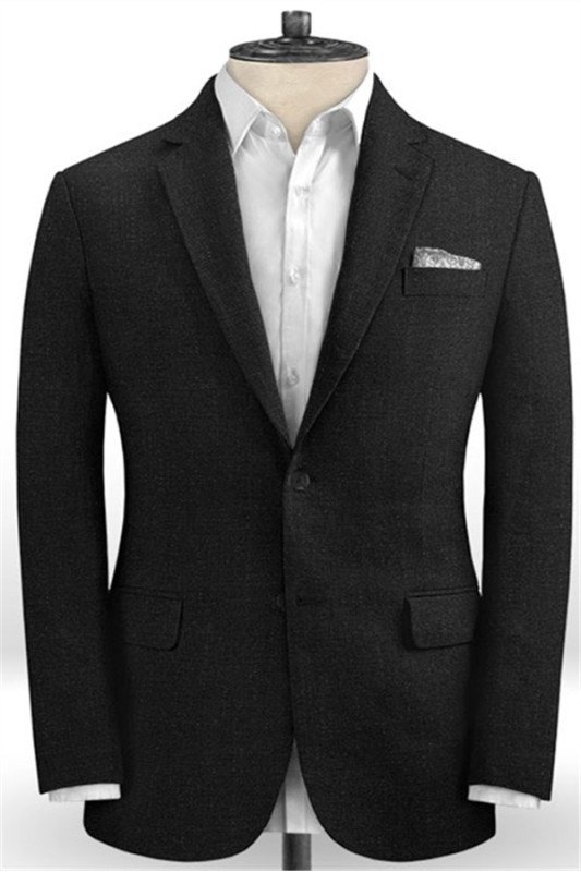 Best Fitted Black Linen Groom Tuxedos | Men Suits for Wedding Latest Desgins