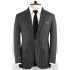 New Smoking Gray Men Suits For Business | Chic Striped Notch Lapel Tuxedo