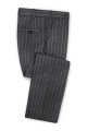 New Smoking Gray Men Suits For Business | Chic Striped Notch Lapel Tuxedo
