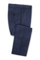 Dark Blue Business Formal Suits | Chic Two Buttons Striped Tuxedo