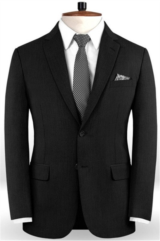 Black Business Formal Men Suits for Groomsmen | Two Piece Business Suits