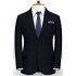 Dark Blue Latest Two Pieces Men Suits | Business Notch Lapel Suits for Men