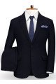 Dark Blue Latest Two Pieces Men Suits | Business Notch Lapel Suits for Men