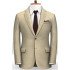 Khaki Wedding Groom Men Suits | Best Fitted Checker Business Suits for Men