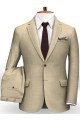 Khaki Wedding Groom Men Suits | Best Fitted Checker Business Suits for Men