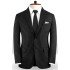 NewArrival Black Business Men Suits | Wedding Two Piece Striped Groom Tuxedos