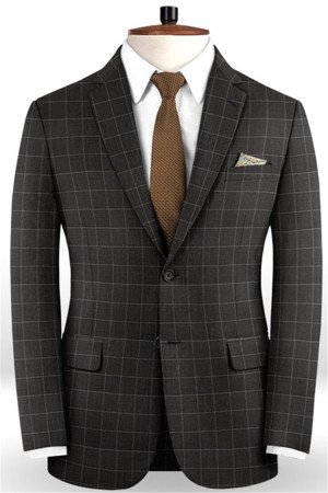 Dark Gray Notched Lapel Men Suits | Chic Formal Business Men Blazer Suits Dark Gray Notched Lapel Men Suits | Chic Formal Business Men Blazer Suits