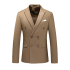 Latest Design Peak Lapel Double Breasted Coffee Men Suits for Formal