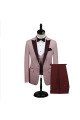 Burgundy Peak Lapel Men Prom Suits | Chic Pink One Button Wedding Tuxedos