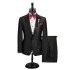 Edgar Chic Black Peaked Lapel Best Fitted Men Suit for Prom