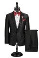 Edgar Chic Black Peaked Lapel Best Fitted Men Suit for Prom