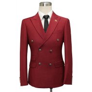 Asher Red Double Breasted Peaked Lapel Best Fitted Men Suits Asher Red Double Breasted Peaked Lapel Best Fitted Men Suits