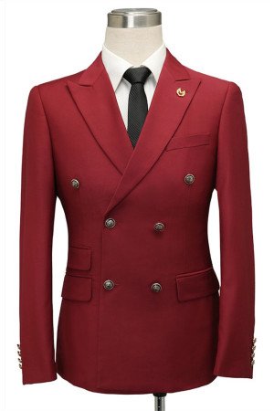 Asher Red Double Breasted Peaked Lapel Best Fitted Men Suits Asher Red Double Breasted Peaked Lapel Best Fitted Men Suits