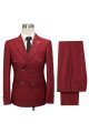 Asher Red Double Breasted Peaked Lapel Best Fitted Men Suits