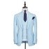 Andre Sky Blue Fashion Peaked Lapel Best Fit Men Suit for Prom