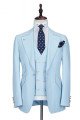 Andre Sky Blue Fashion Peaked Lapel Best Fit Men Suit for Prom