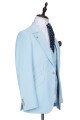 Andre Sky Blue Fashion Peaked Lapel Best Fit Men Suit for Prom