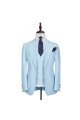 Andre Sky Blue Fashion Peaked Lapel Best Fit Men Suit for Prom