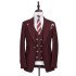 New Arrival Burgundy Peaked Lapel One Button Men Suits
