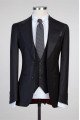 Tate Simple Black Peaked Lapel Chic Best Fitted Formal Men Suits