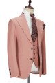 Ivan Three Piece Coral Pink Two Buttons Peak Lapel Fashion Men Suit