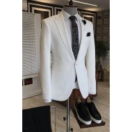 Nathan White Notched Lapel One Button Best Fitted Business Men Suits Nathan White Notched Lapel One Button Best Fitted Business Men Suits