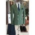 New Arrival Lime Green Peaked Lapel Double Breasted Bespoke Men Suits