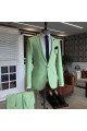 David Light Green Peaked Lapel Mens Business Suits