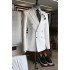 Les Fashion White Peaked Lapel Double Breasted Formal Business Men Suit