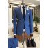 Milo Fashion Blue One Button Three Flaps Men Suits For Business