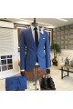 Milo Fashion Blue One Button Three Flaps Men Suits For Business